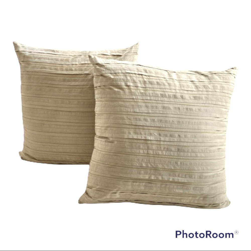 2 Sage Green Euro Pillowcases, 26 x 26